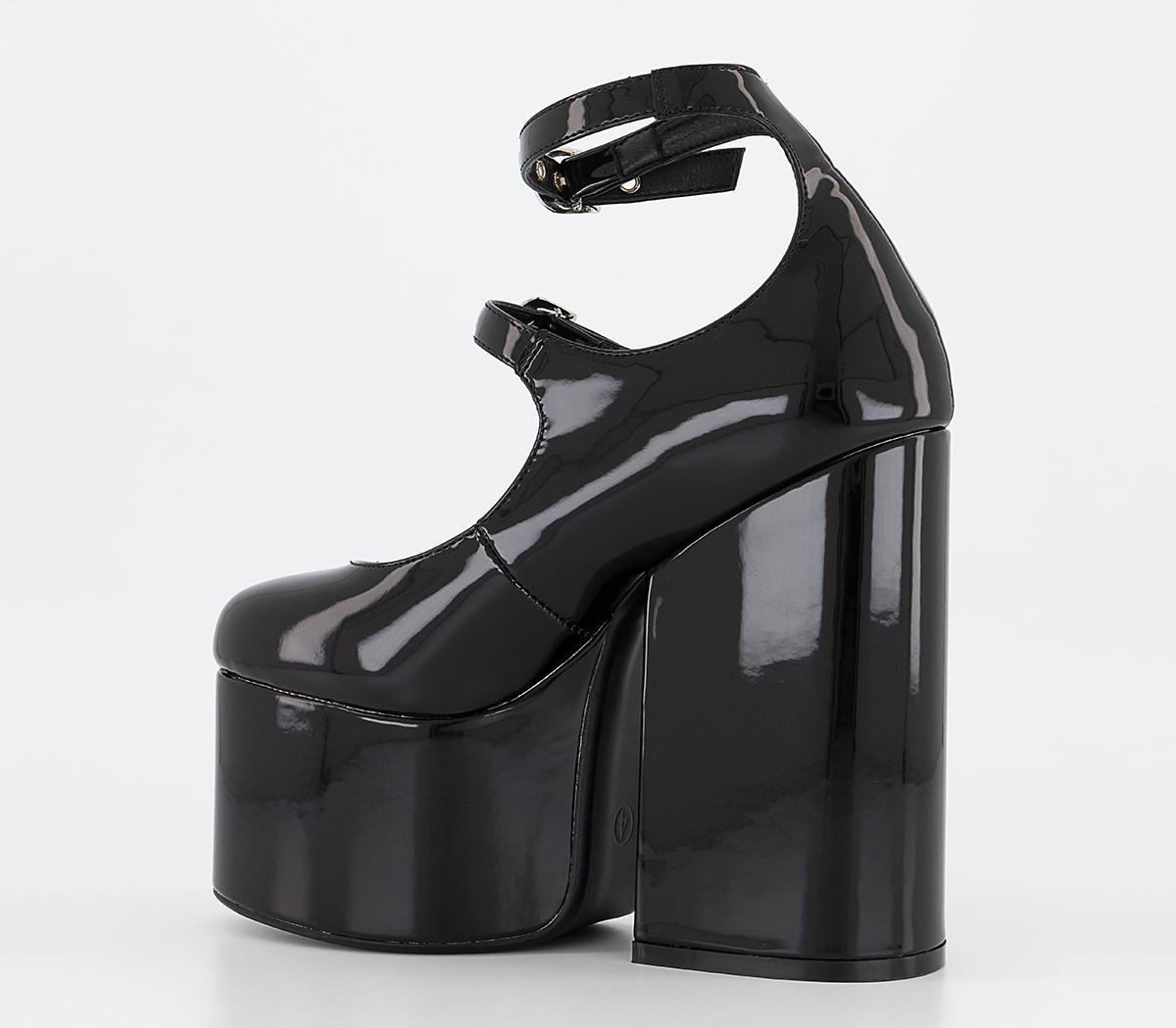 LamodaPlatform Mary Jane HeelsBlack Patent