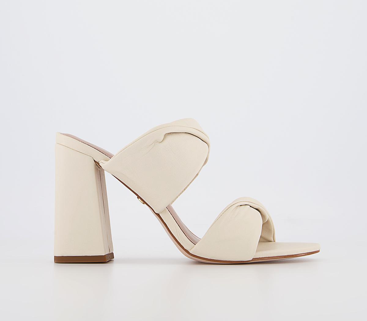OFFICEMarcy Twist Two Strap MulesOff White Leather