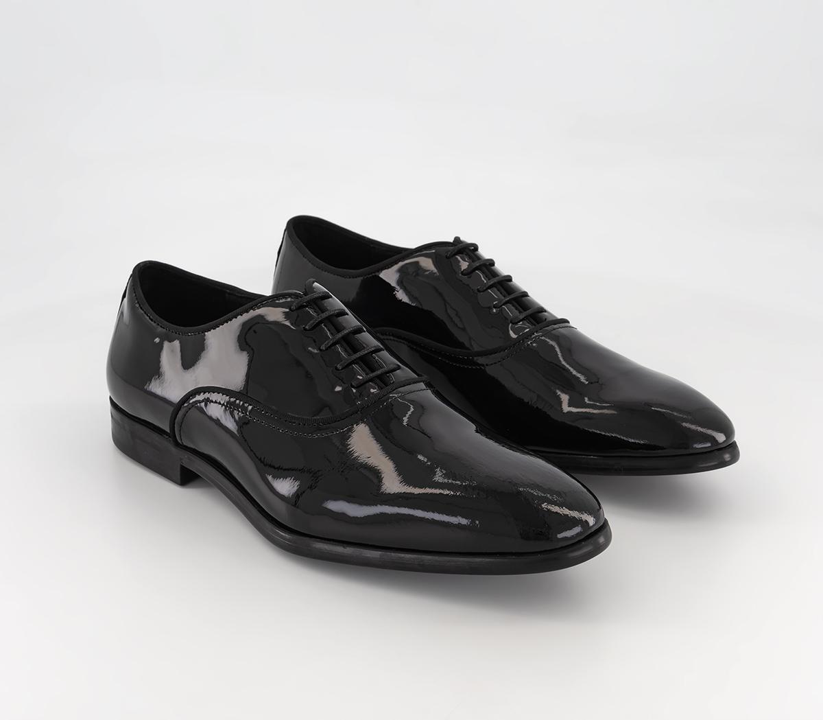 Poste Palmer Patent Oxford Lace Ups Black Patent - Men’s Smart Shoes