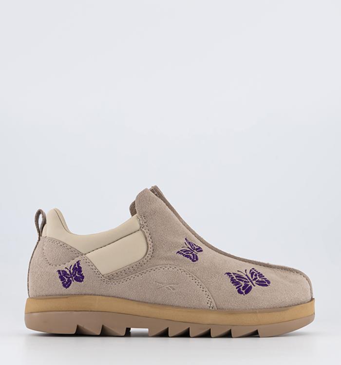 Reebok Beatnik Moc Shoes Needles Modern Beige Sand Beige Extreme Purple