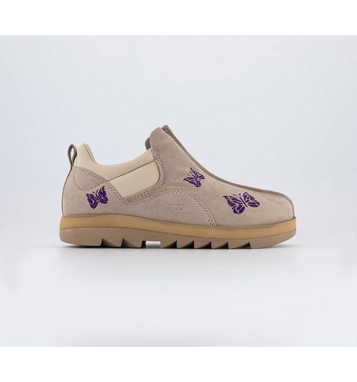 Reebok Beatnik Moc Shoes Needles Modern Beige Sand Beige Extreme Purple In Natural