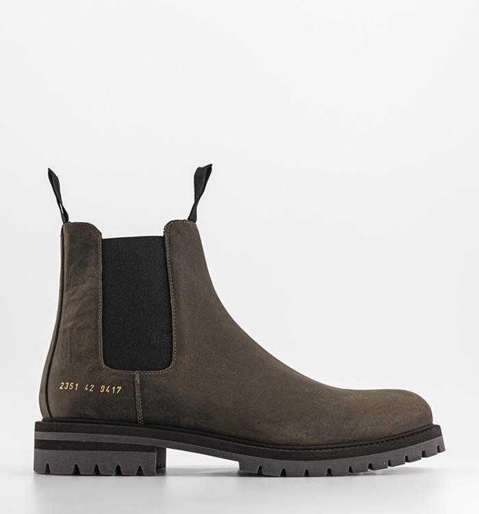 Common Projects Winter Chelsea Boots Dark Brown