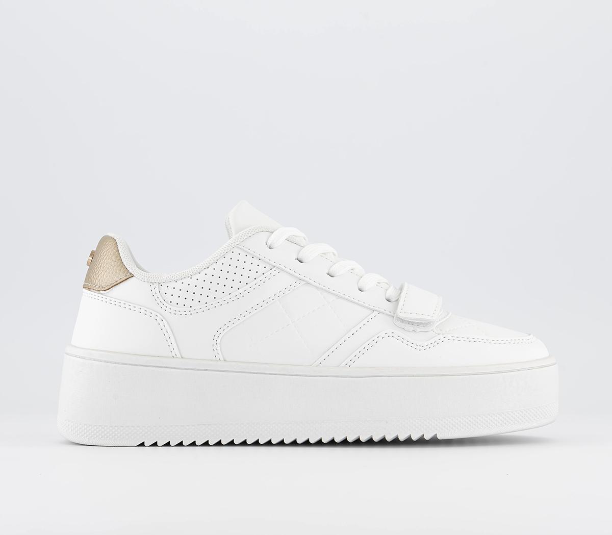 OFFICEFrankie Embossed Lace Up TrainersWhite