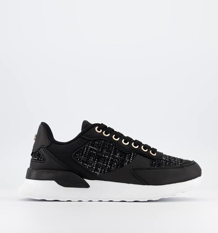 OFFICE Flamingo Panel Lace Up Trainers Black Mix