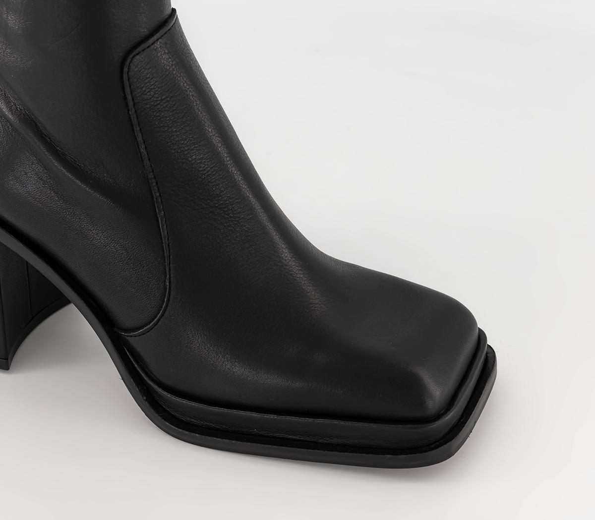 OFFICE Studio Office Studio Amsterdam Square Toe Heel Boots Black ...