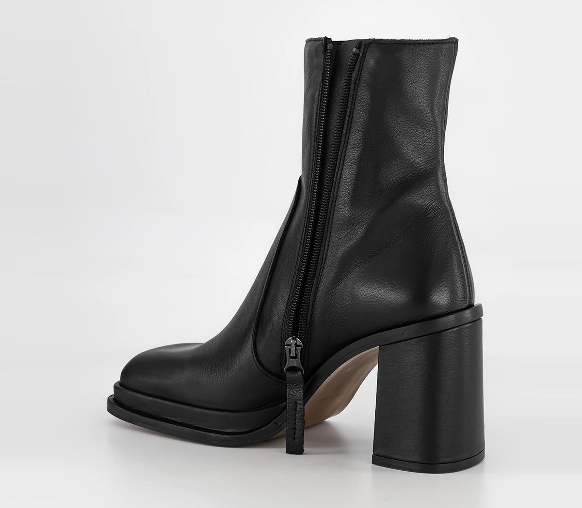 OFFICE Studio Office Studio Amsterdam Square Toe Heel Boots Black ...