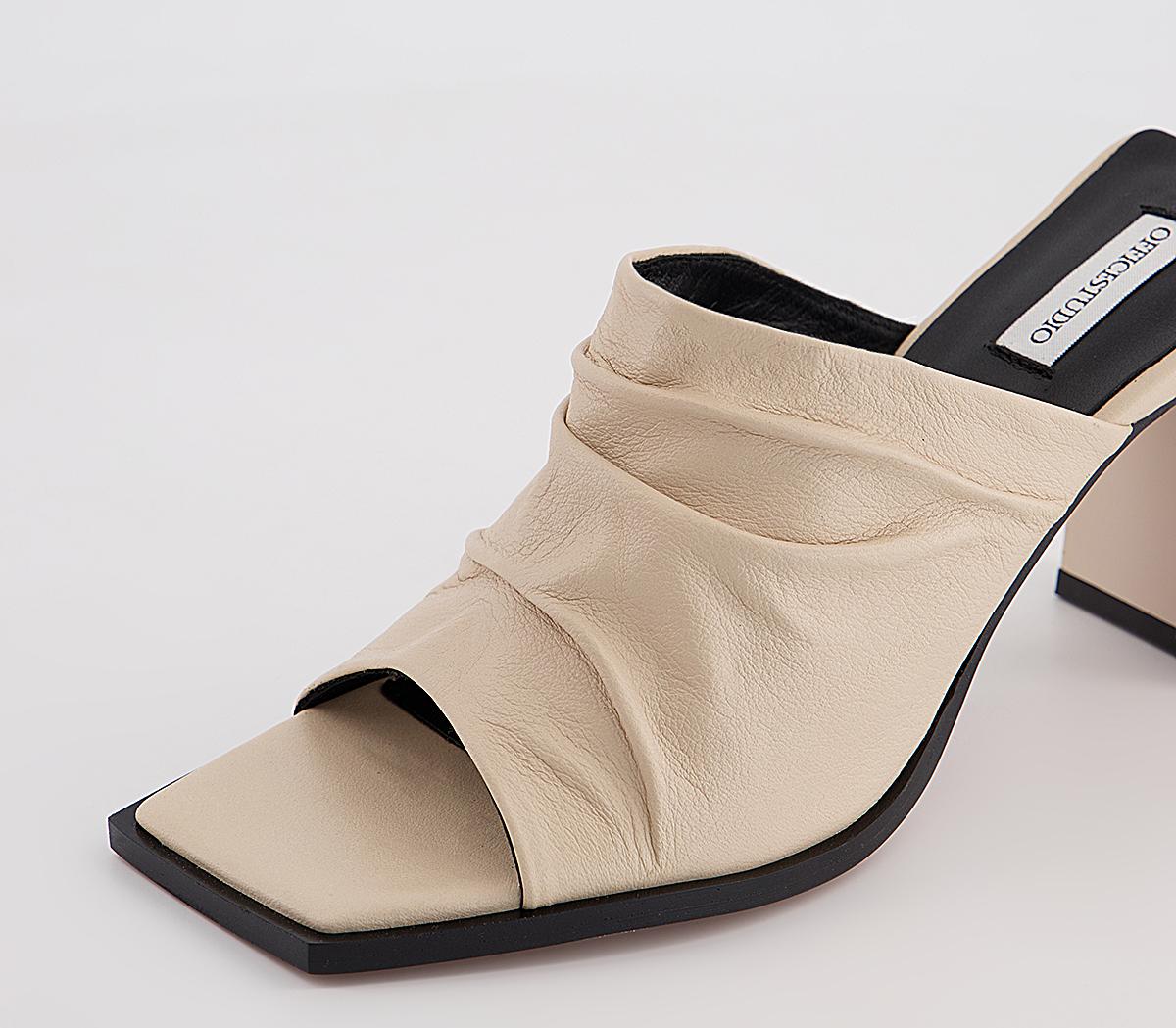OFFICE Studio Office Studio Madrid Ruched Mules White Leather Mules