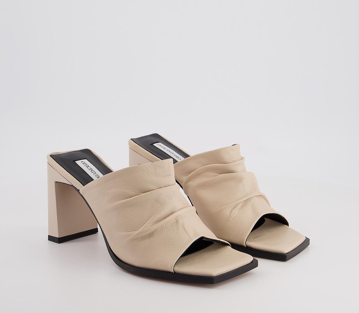 OFFICE Studio Office Studio Madrid Ruched Mules White Leather Mules
