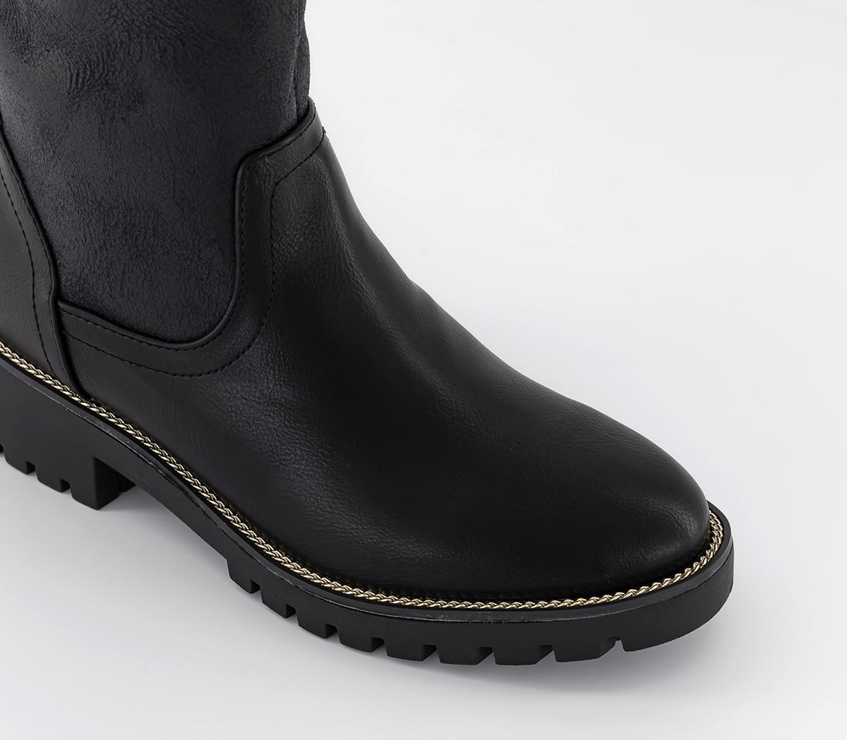 OFFICEAbel Buckle Biker BootsBlack