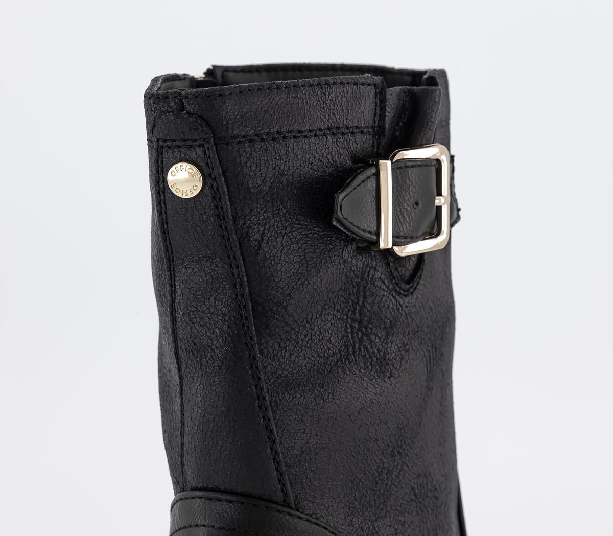 OFFICEAbel Buckle Biker BootsBlack