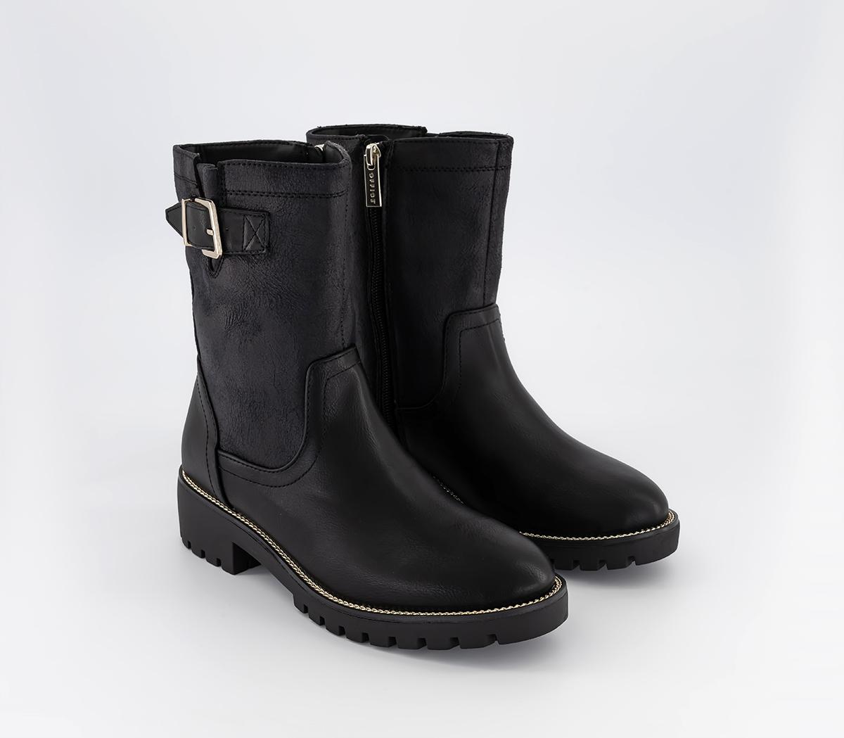 OFFICEAbel Buckle Biker BootsBlack