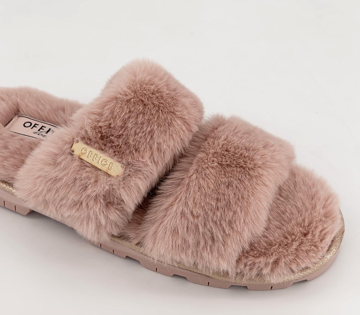 OFFICE LoungeRoxy Double Strap Slippers OFFICE LoungeRoxy Double Strap SlippersLight Pink