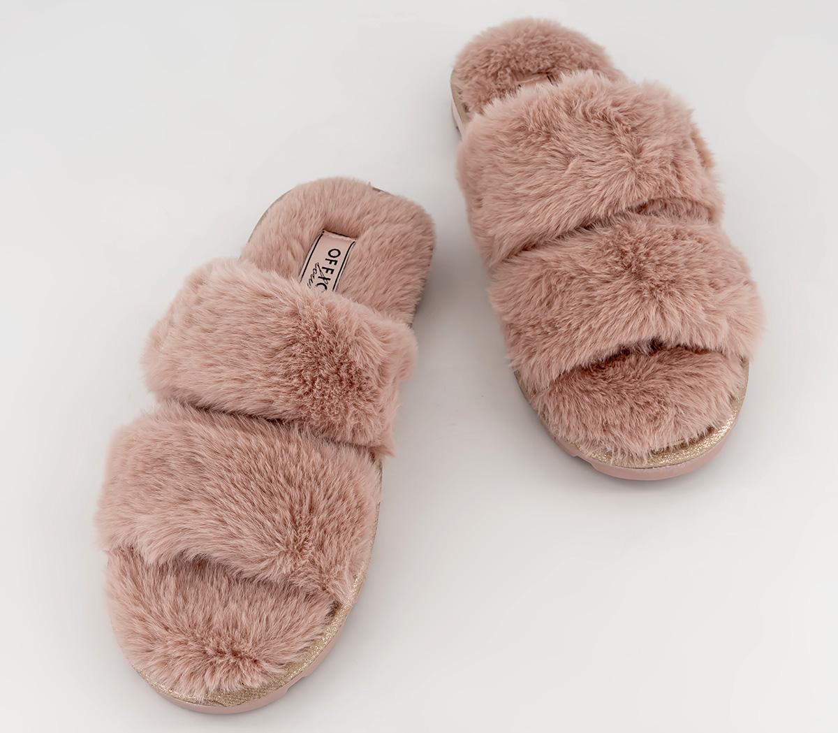 OFFICE LoungeRoxy Double Strap Slippers OFFICE LoungeRoxy Double Strap SlippersLight Pink