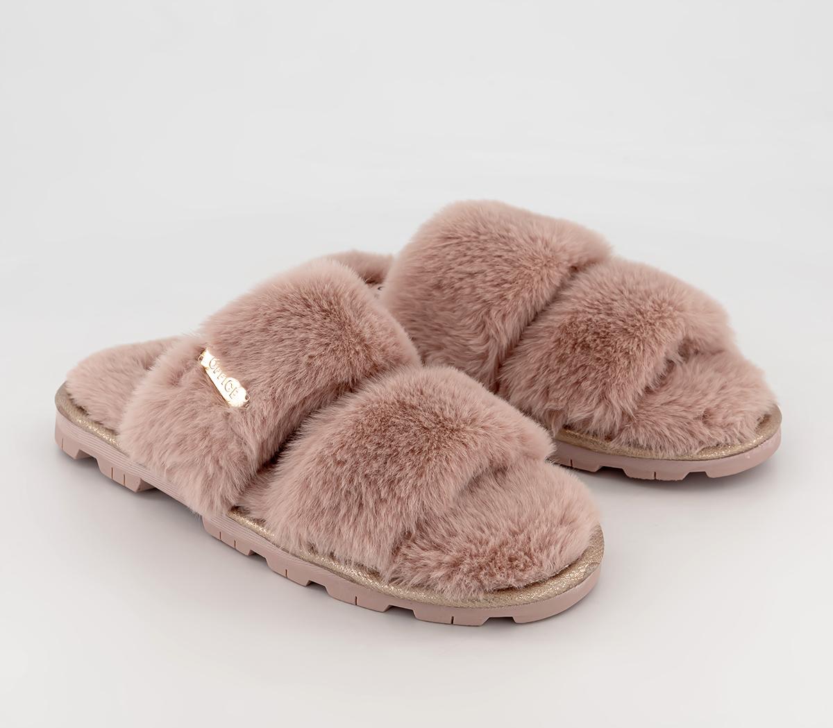 OFFICE LoungeRoxy Double Strap Slippers OFFICE LoungeRoxy Double Strap SlippersLight Pink