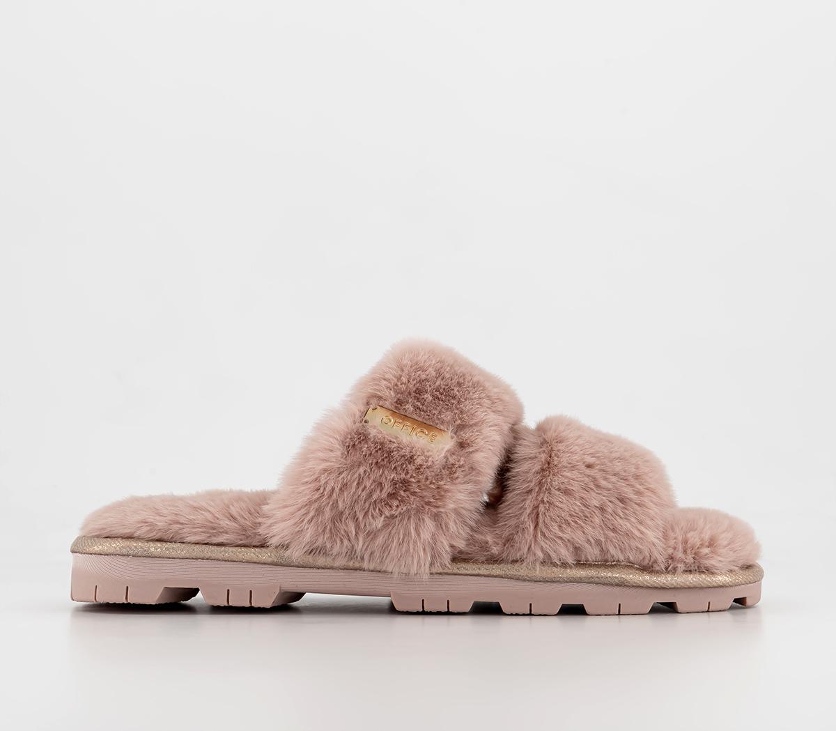 OFFICE LoungeRoxy Double Strap Slippers OFFICE LoungeRoxy Double Strap SlippersLight Pink