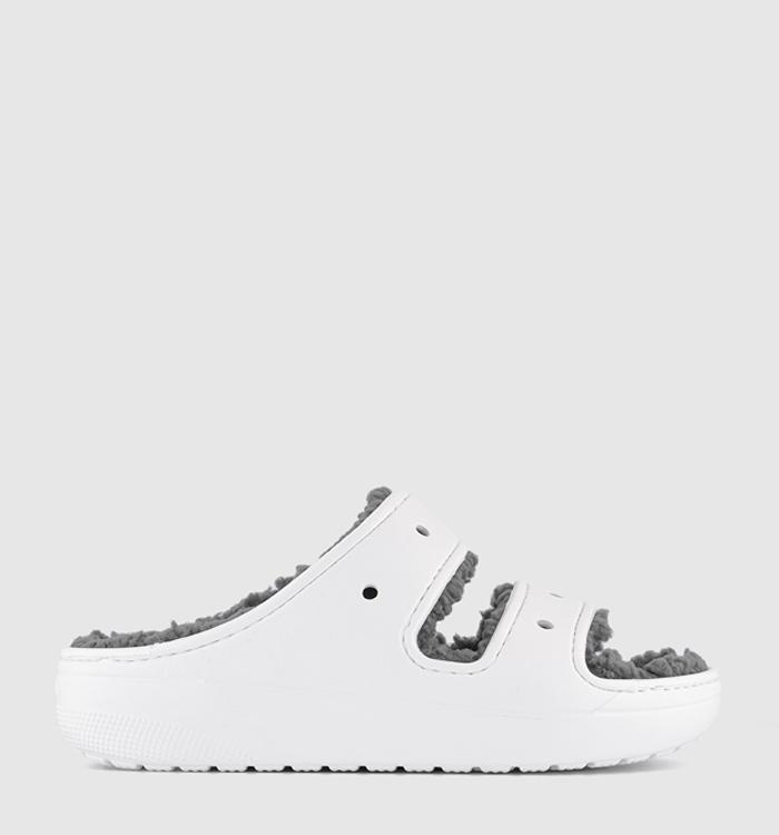 Crocs Classic Cozzzy Sandals White Grey