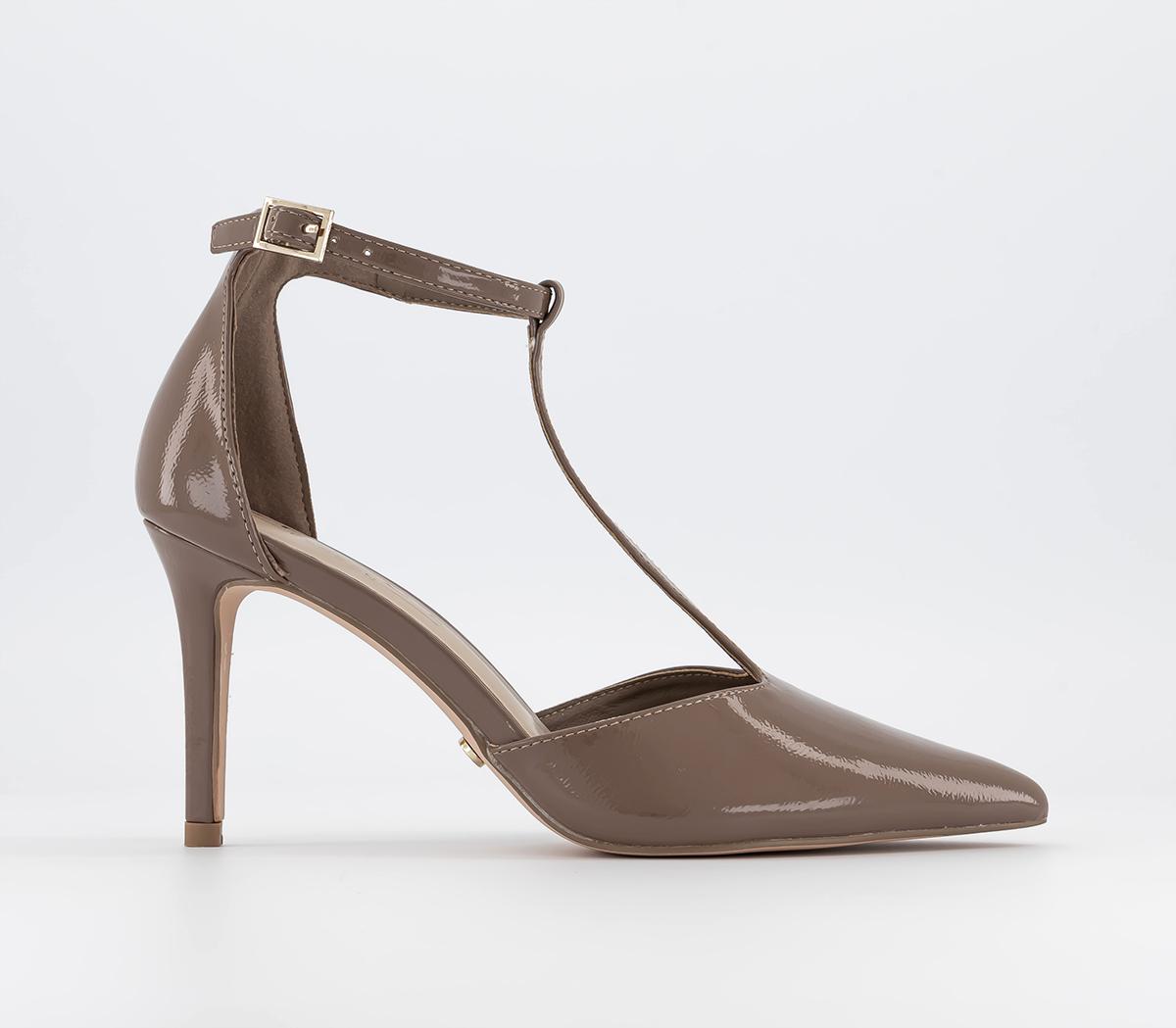OFFICEMaura T Bar Court HeelsTaupe Patent