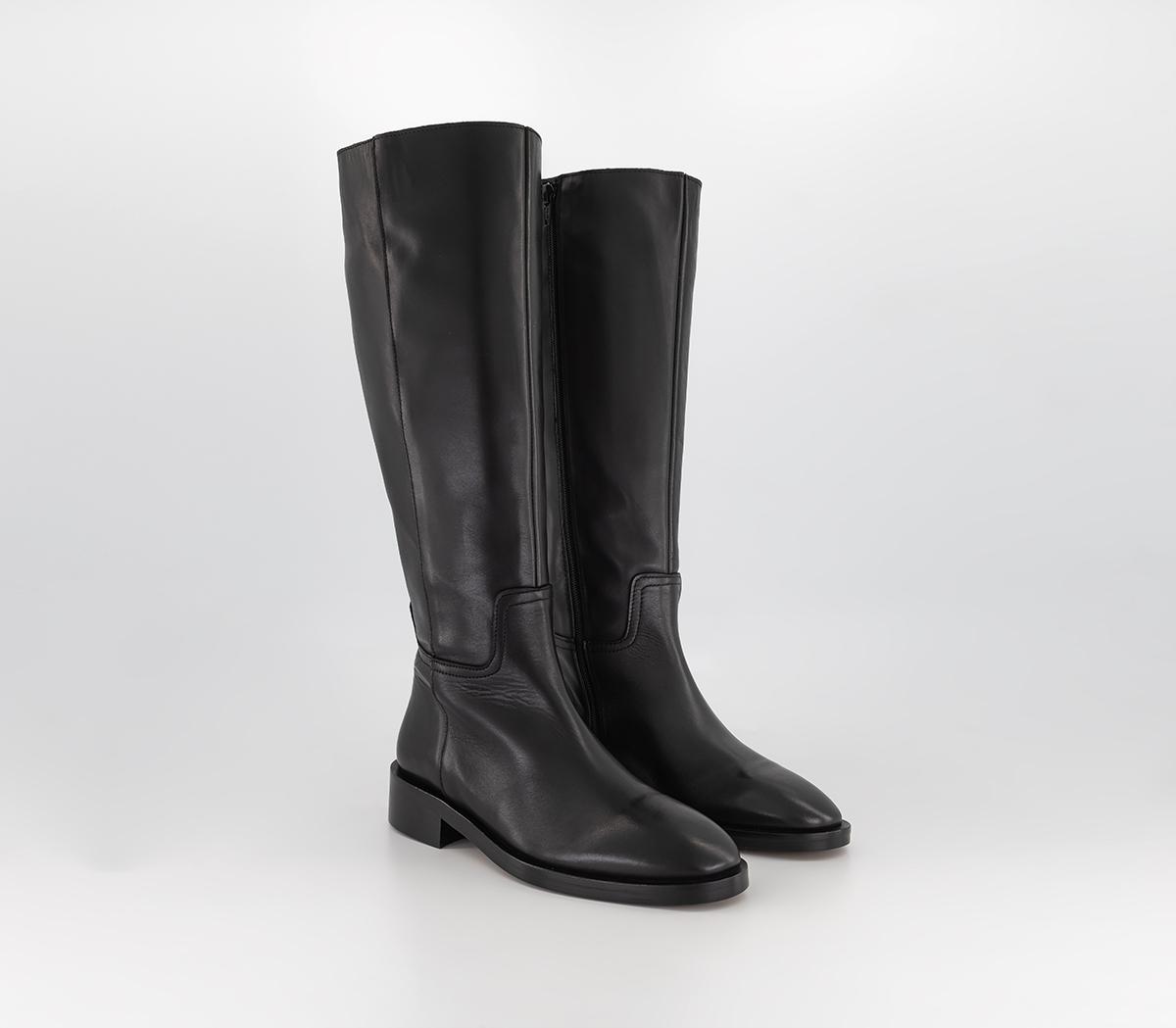 OFFICE Kraft Smart Rider Knee Boots Black Leather - Women's Boots