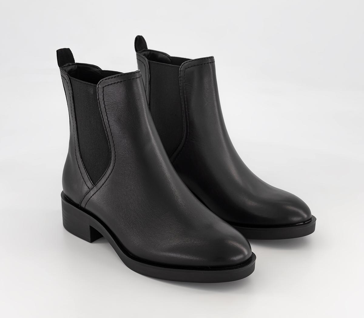 OFFICE Ada Chelsea Ankle Boots Black Leather - Women's Chelsea Boots