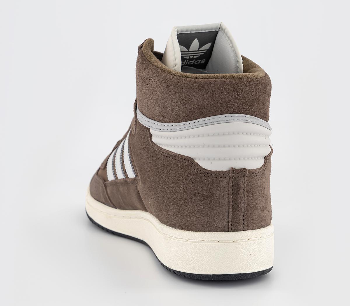 adidasCentennial 85 Hi TrainersCrystal White Brown White
