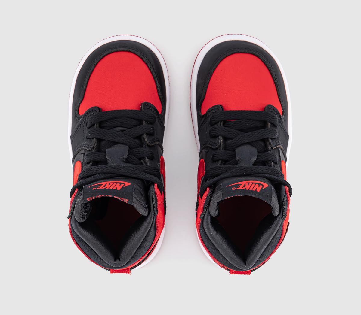 black and red jordans preschool