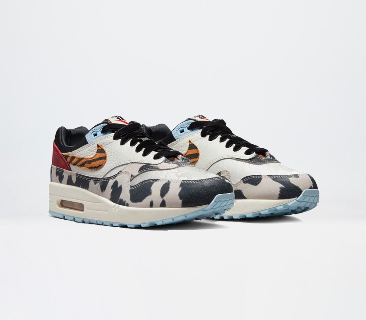 NikeAir Max 1 87 TrainersSail Black Celestine Blue Picante Red Coconut Milk