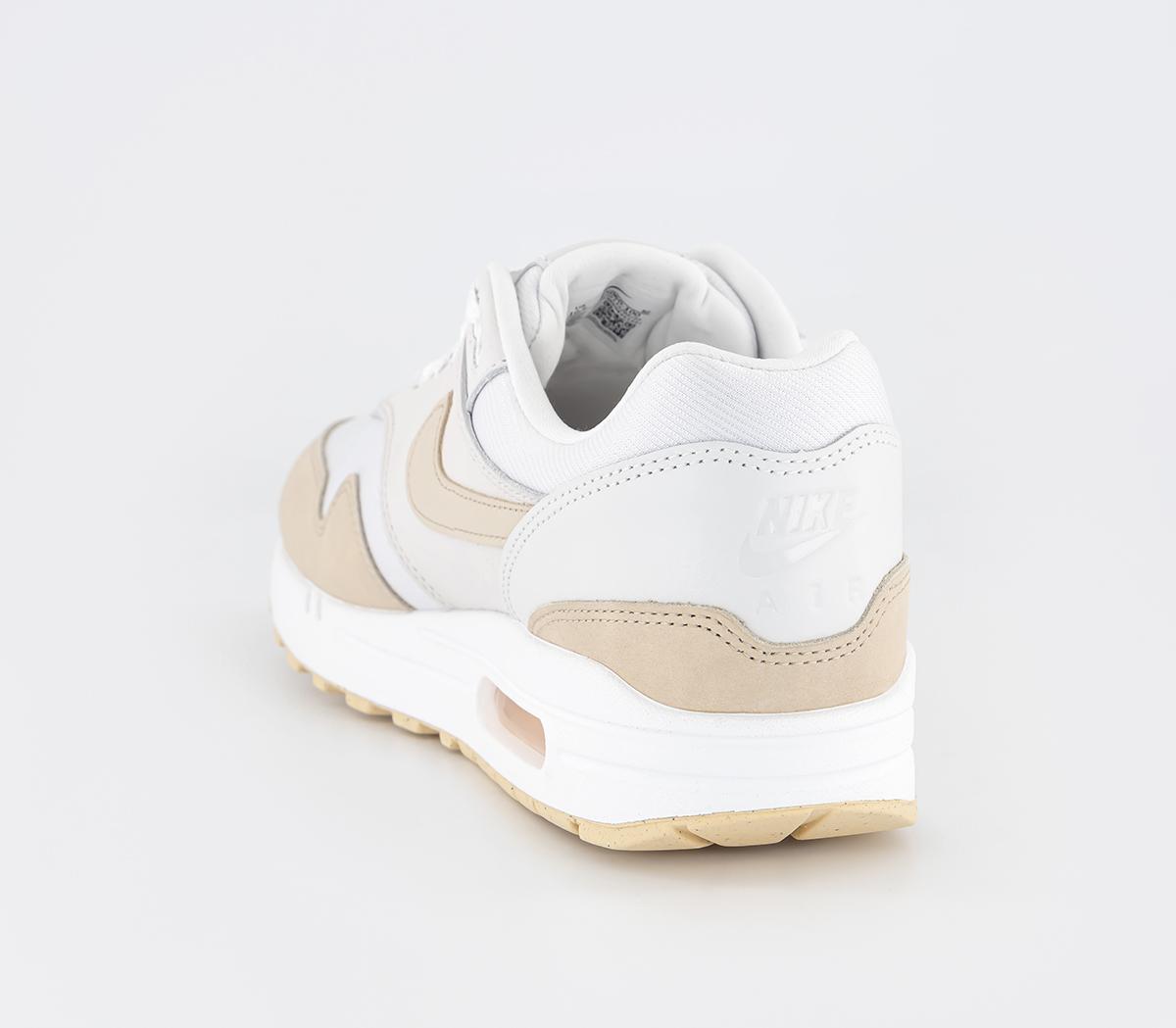 NikeAir Max 1 87 TrainersSummit White Sanddrift Phantom Pale Vanilla