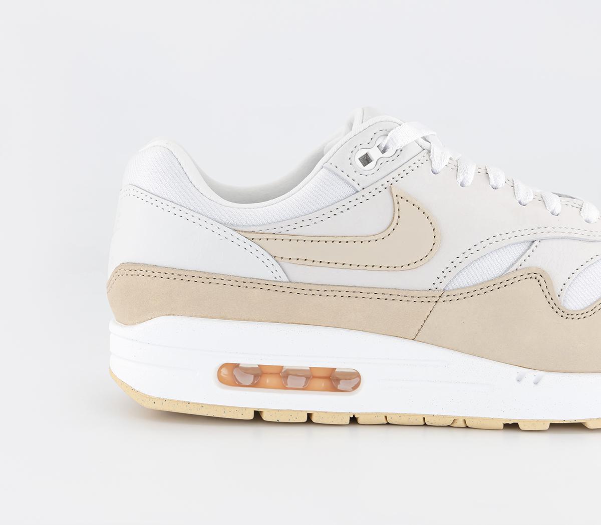NikeAir Max 1 87 TrainersSummit White Sanddrift Phantom Pale Vanilla