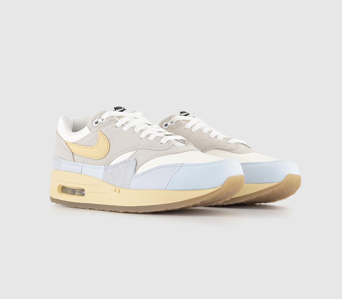 NikeAir Max 1 '87 TrainersLight Bone Pale Vanilla Sail Football Grey Cobalt