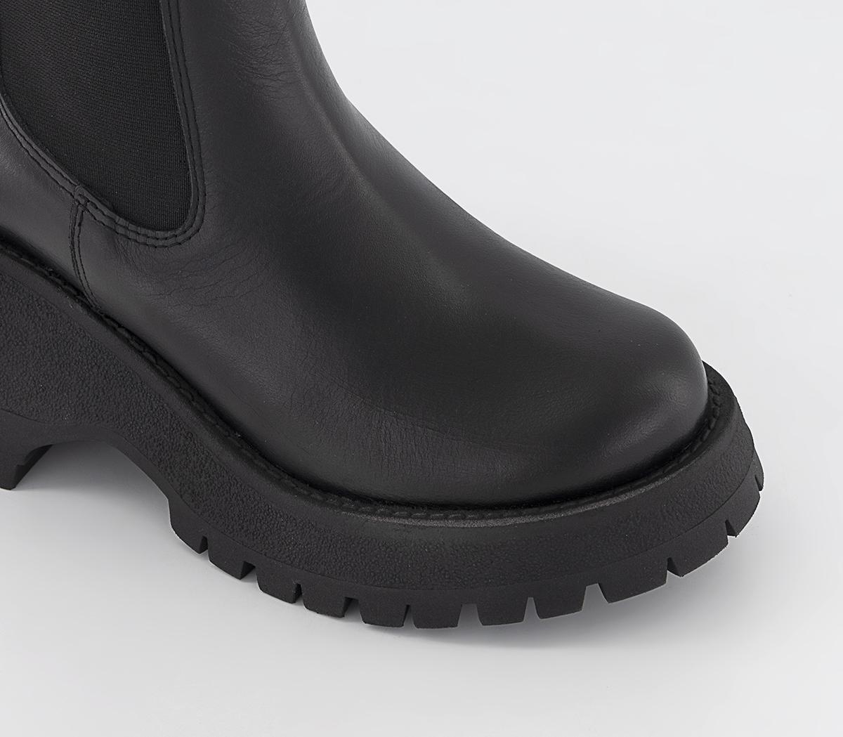 OFFICEAmarez Wedge Chelsea Ankle Boots OFFICEAmarez Wedge Chelsea Ankle BootsBlack Leather