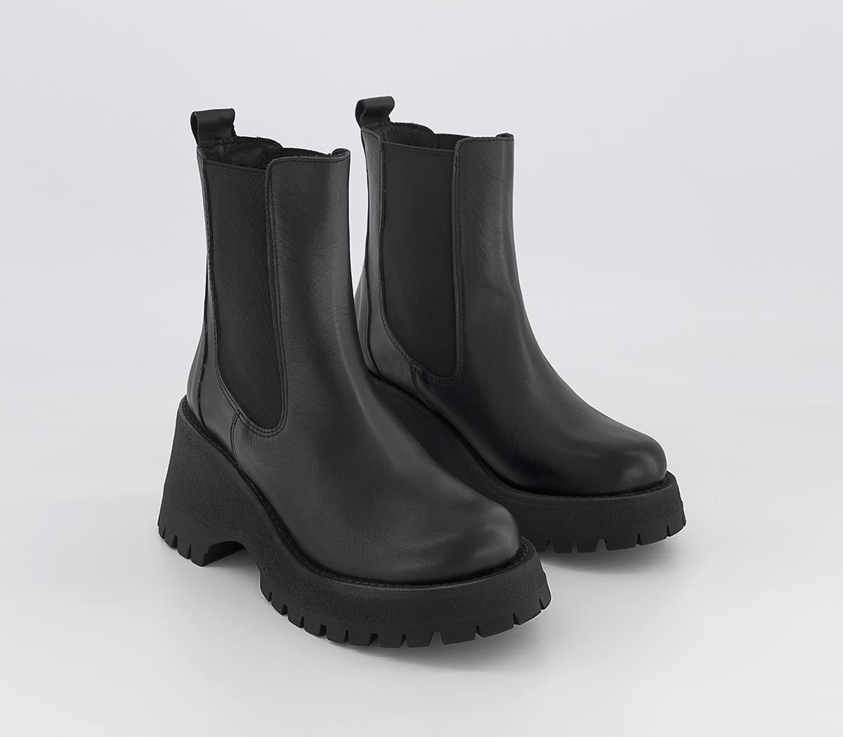 OFFICEAmarez Wedge Chelsea Ankle Boots OFFICEAmarez Wedge Chelsea Ankle BootsBlack Leather