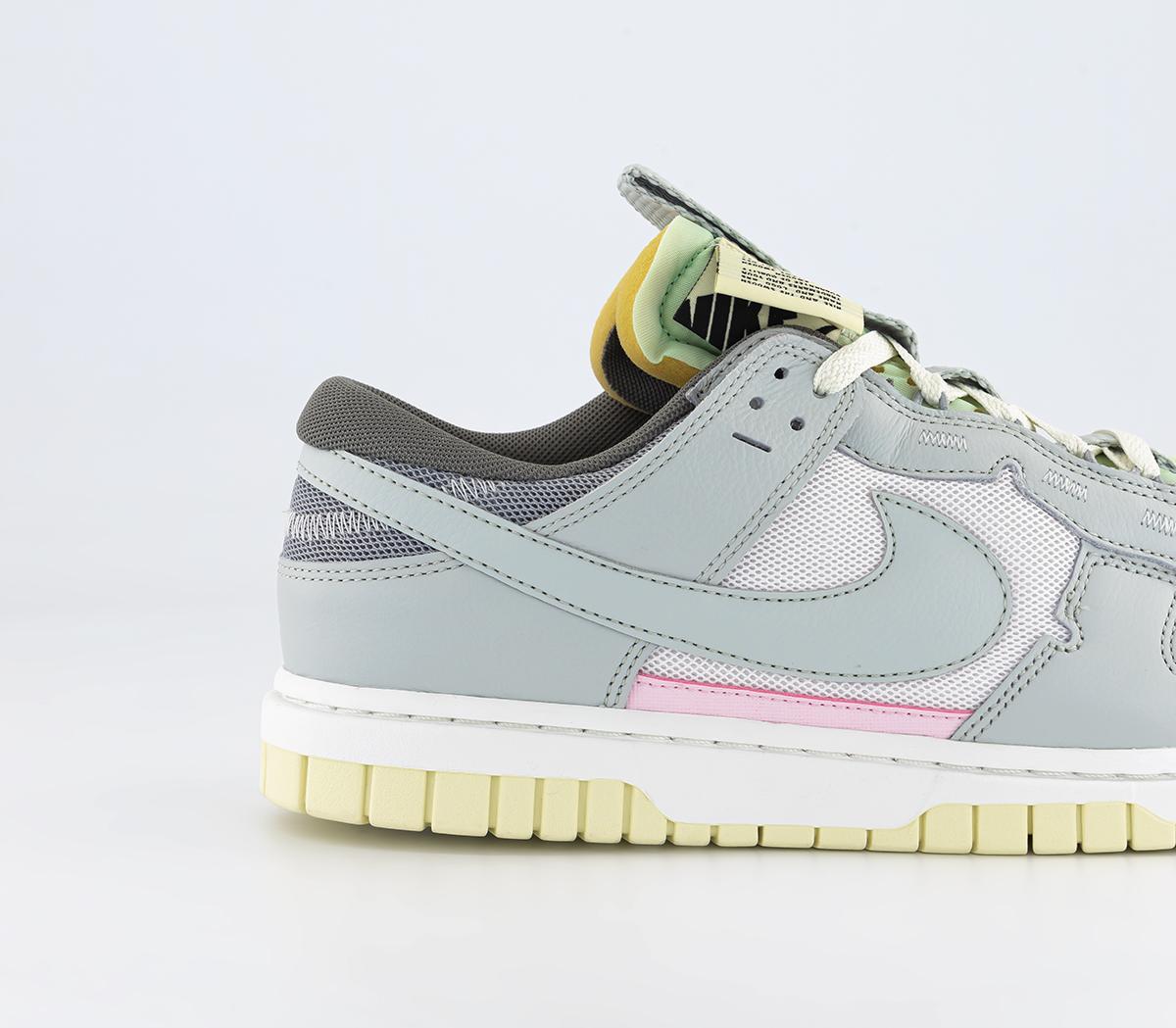 NikeDunk Low Remastered TrainersSail Light Silver Mint Foam Pink Light Smoke Grey