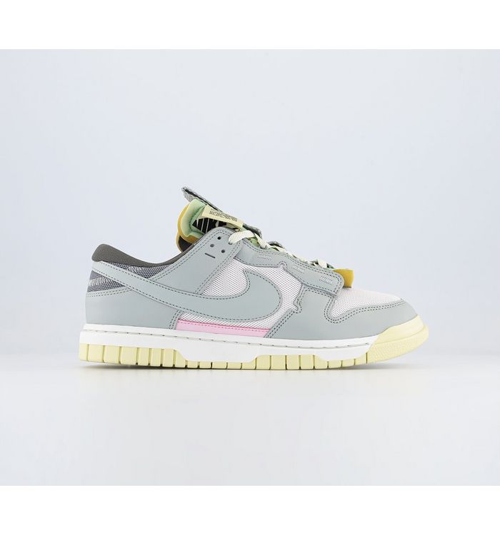 Nike Dunk Low Remastered Trainers Sail Light Silver Mint Foam Pink Light Smoke Grey In Multi