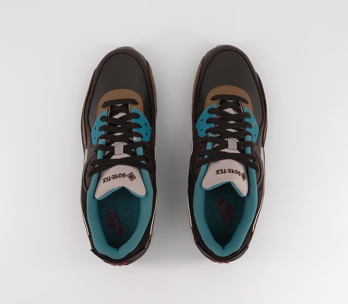 Nike Air Max 90 Gtx Trainers Velvet Brown Diffused Taupe Earth - Men's Trainers