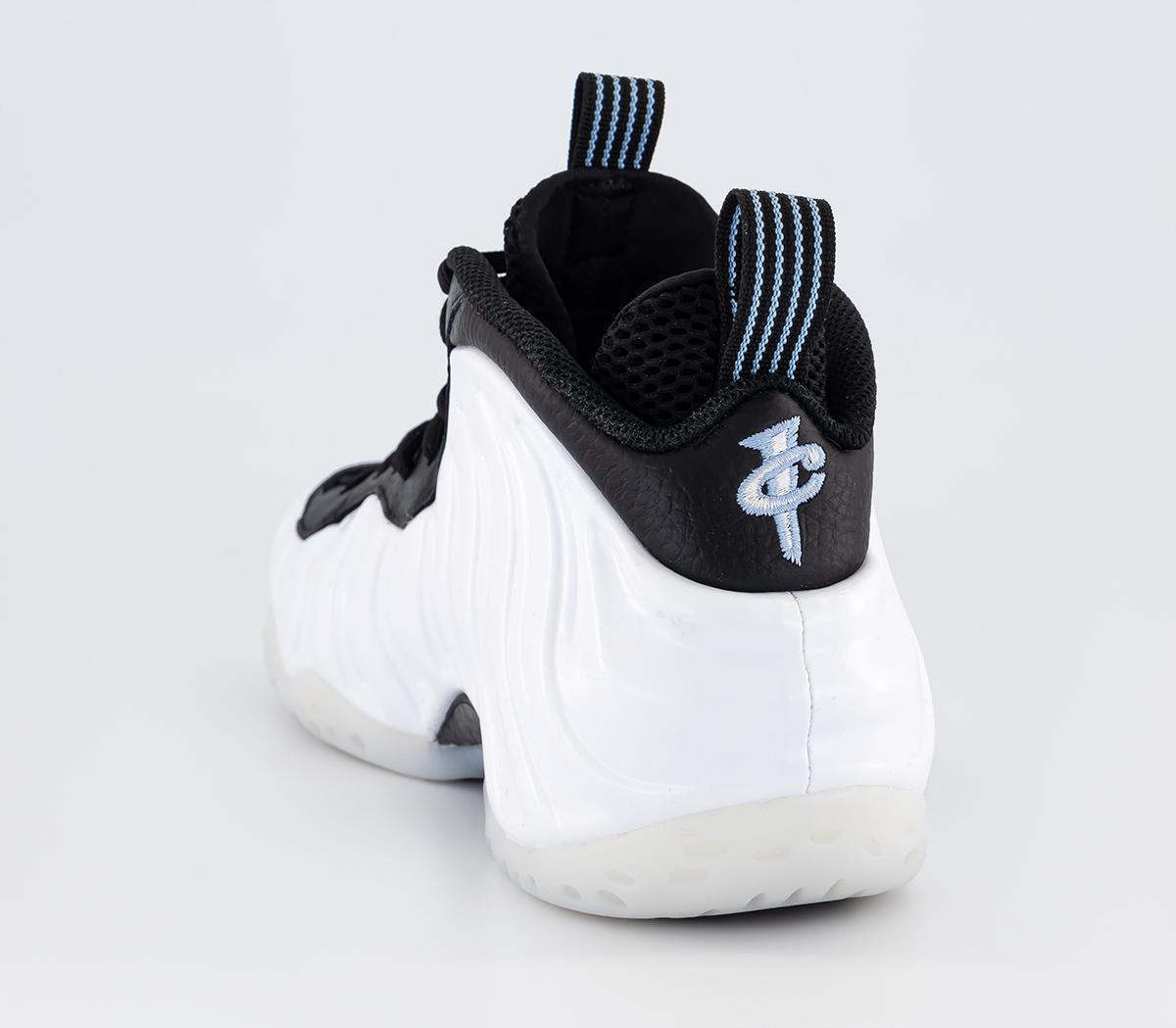 NikeAir Foamposite One Trainers White Metallic Silver Black Cobalt Bliss Race Blue