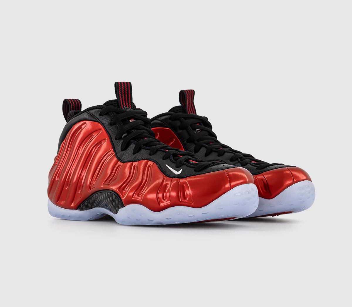 red and black nike foams