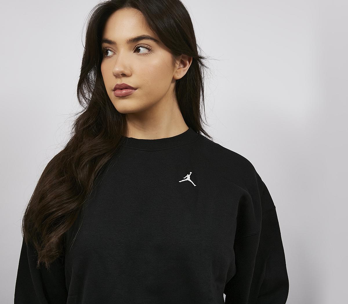 JordanWomens Fleece Crew SweatshirtBlack White