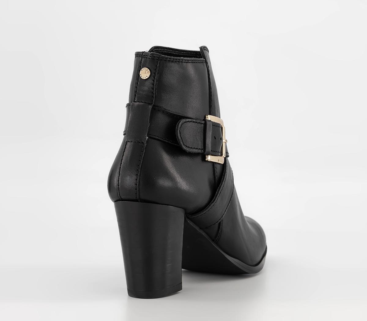OFFICEAlma Buckle Strap Ankle Boots OFFICEAlma Buckle Strap Ankle BootsBlack Leather