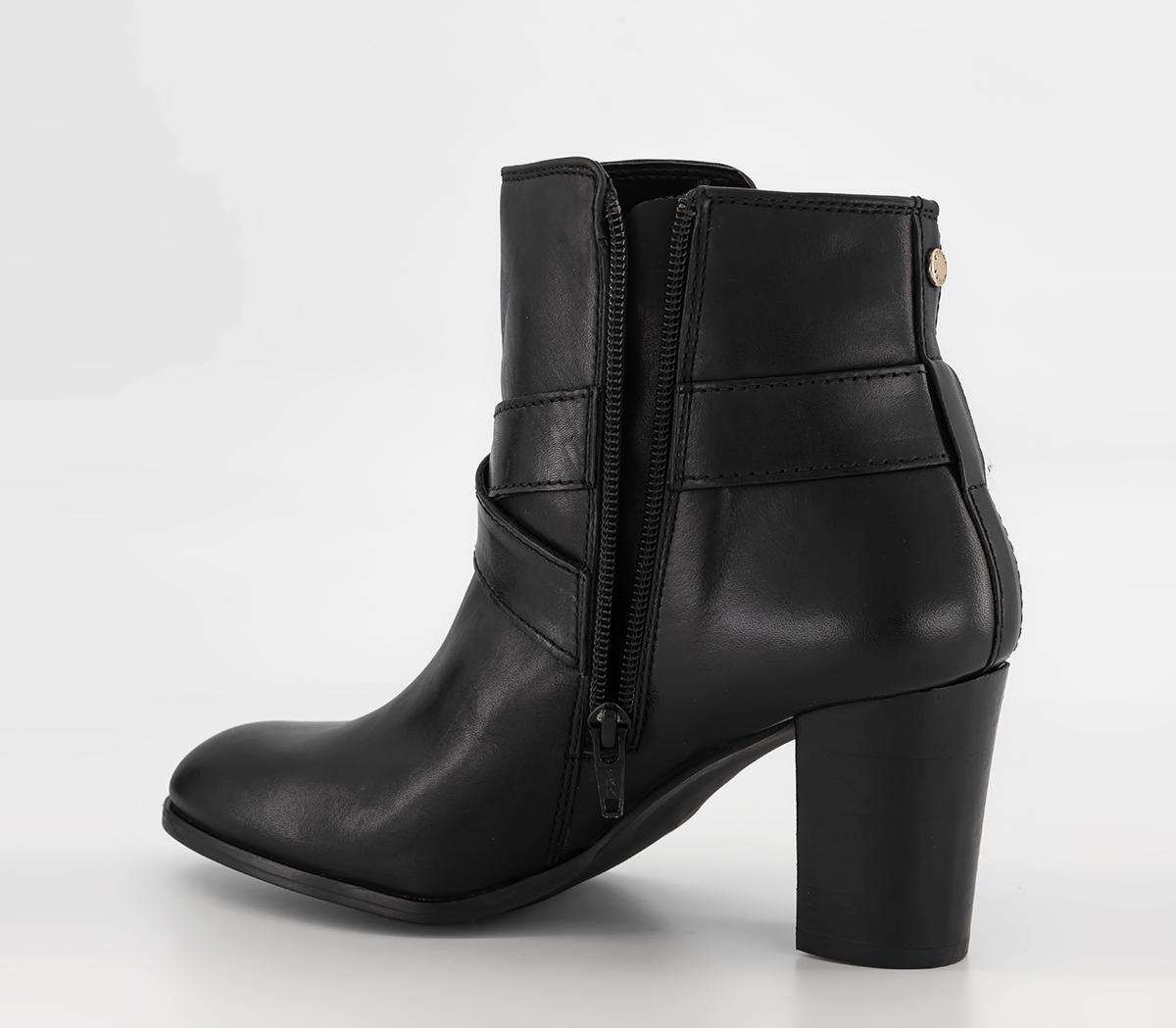 OFFICEAlma Buckle Strap Ankle Boots OFFICEAlma Buckle Strap Ankle BootsBlack Leather