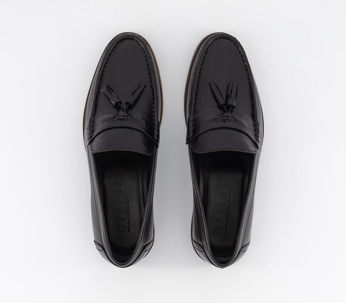 OFFICE Cristoff Tassel Loafers Black Leather - Men’s Smart Shoes