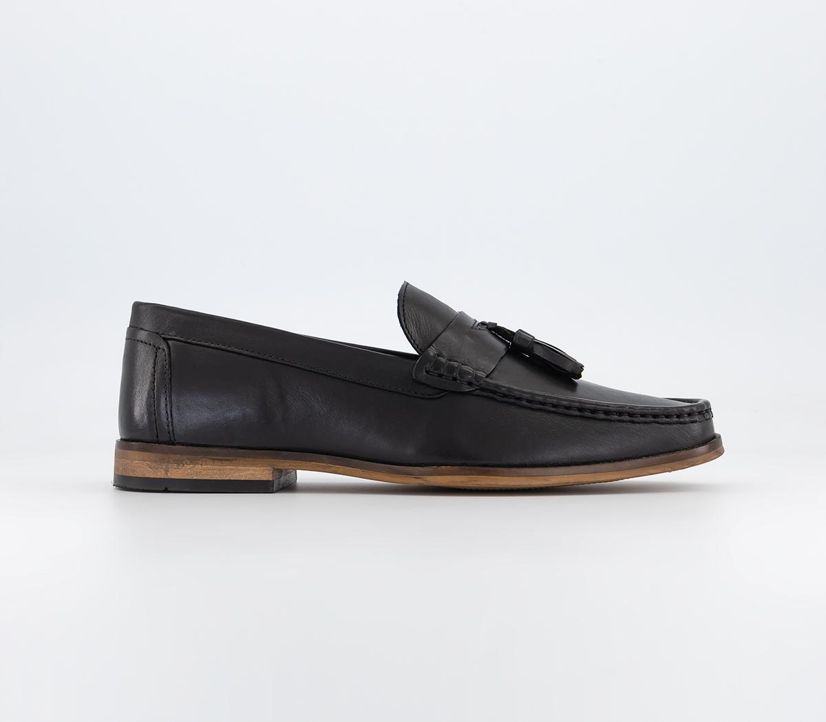 Cristoff Tassel Loafers Black Leather