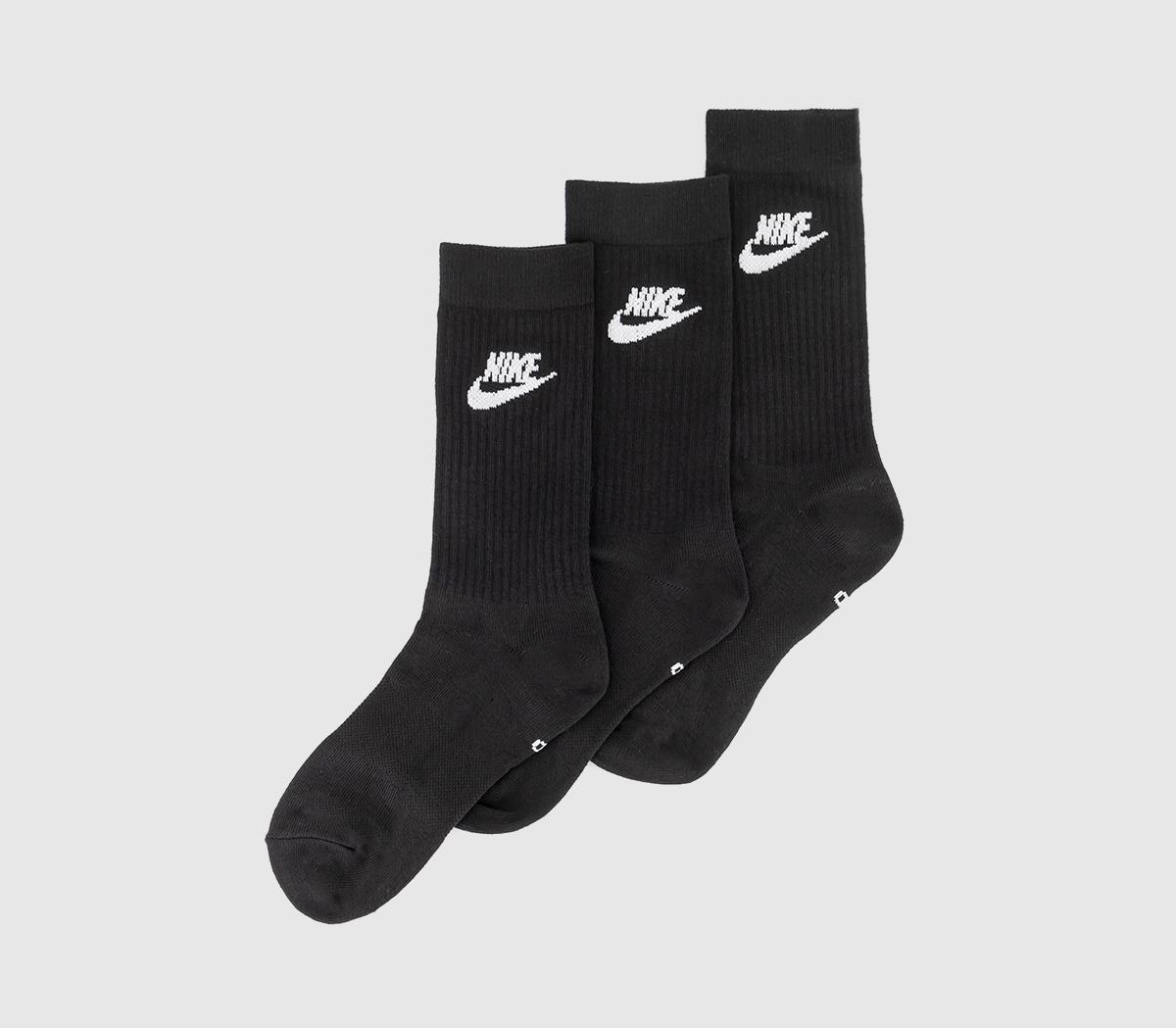 Nike Nike Sports Everyday Essential High Socks 3 Pairs Black White - Socks