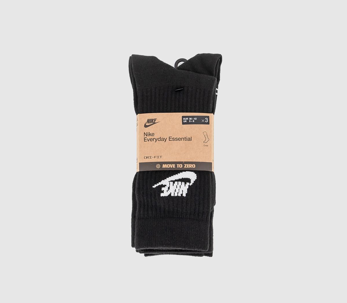 NikeNike Sports Everyday Essential High Socks 3 Pairs NikeNike Sports Everyday Essential High Socks 3 PairsBlack White