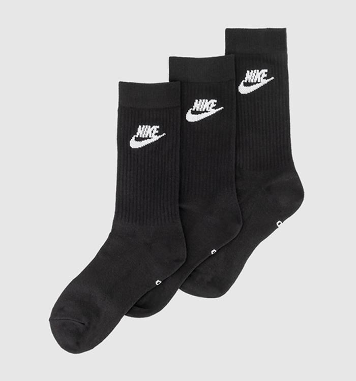 Nike Nike Sports Everyday Essential High Socks 3 Pairs Black White