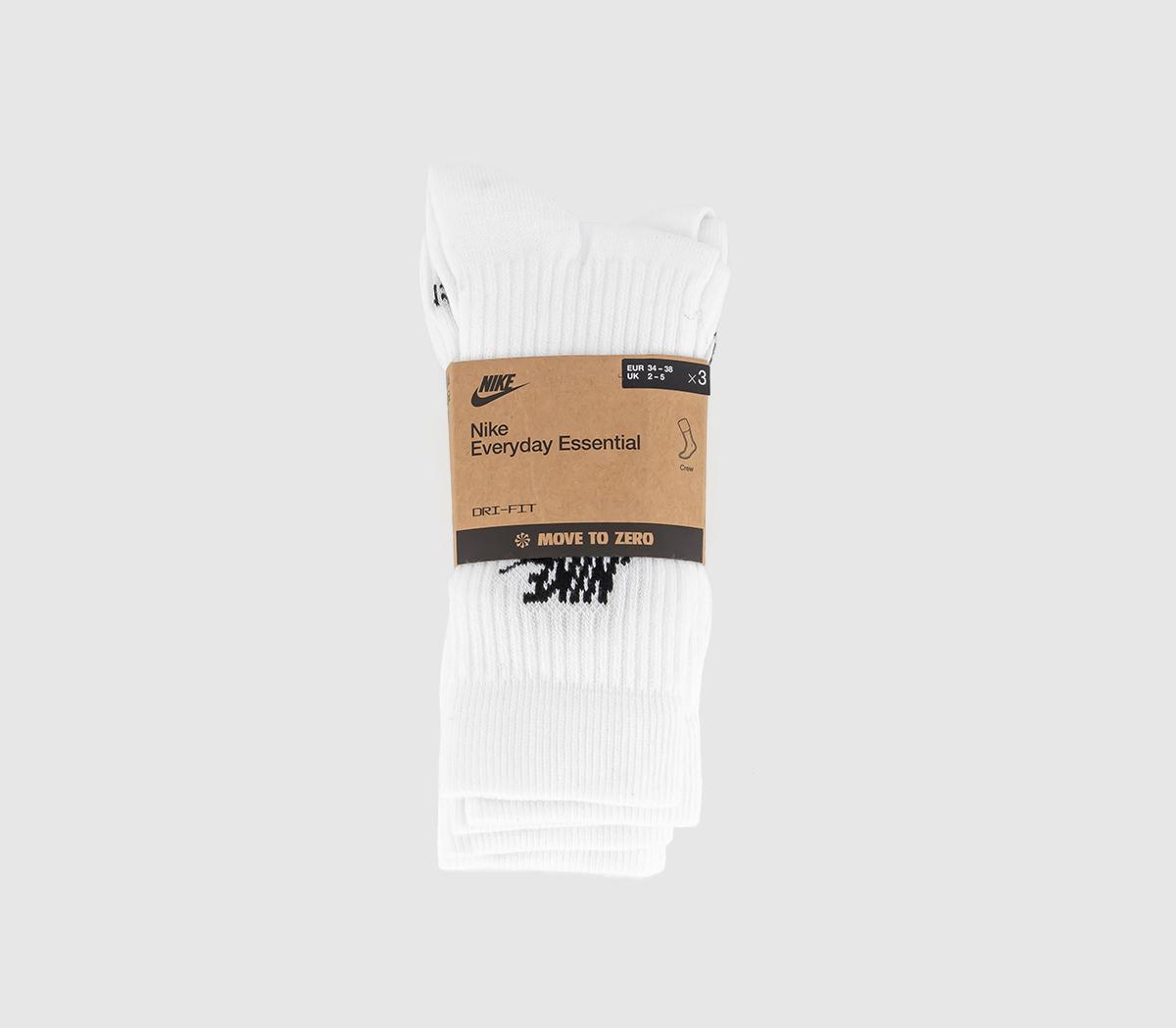 NikeNike Sports Everyday Essential High Socks 3 Pairs NikeNike Sports Everyday Essential High Socks 3 PairsWhite Black