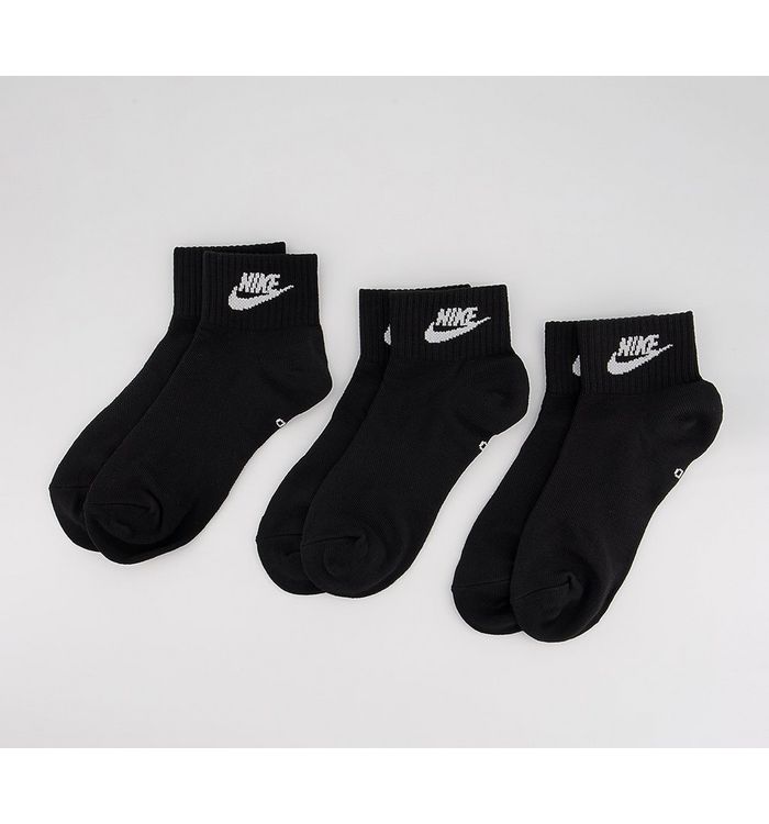 Nike Sports Everyday Essential Low 3 Pairs Black White