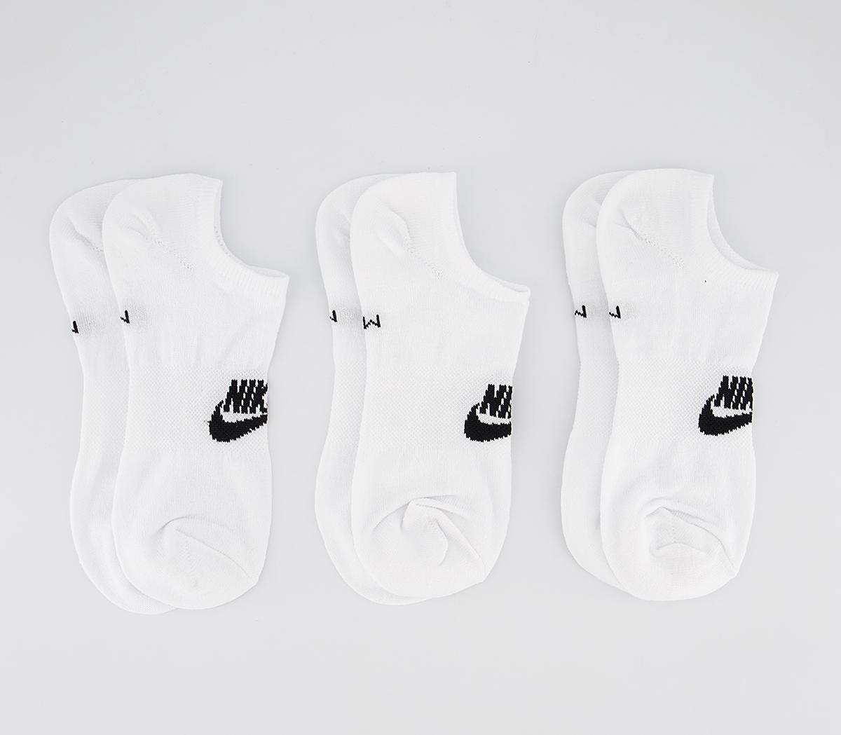NikeNike Sportswear Everyday Essential Ankle Socks 3 PackWhite Black