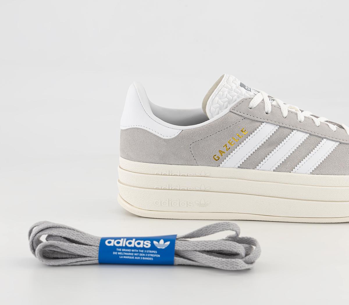 Adidas Gazelle Bold W Trainers Two Grey White Core White Womens Trainers 9788