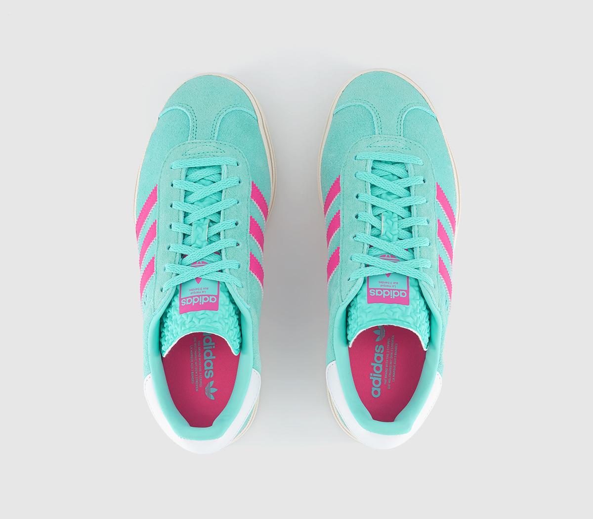 adidas Gazelle Bold W Trainers Flash Aqua Lucid Pink White - Women's ...