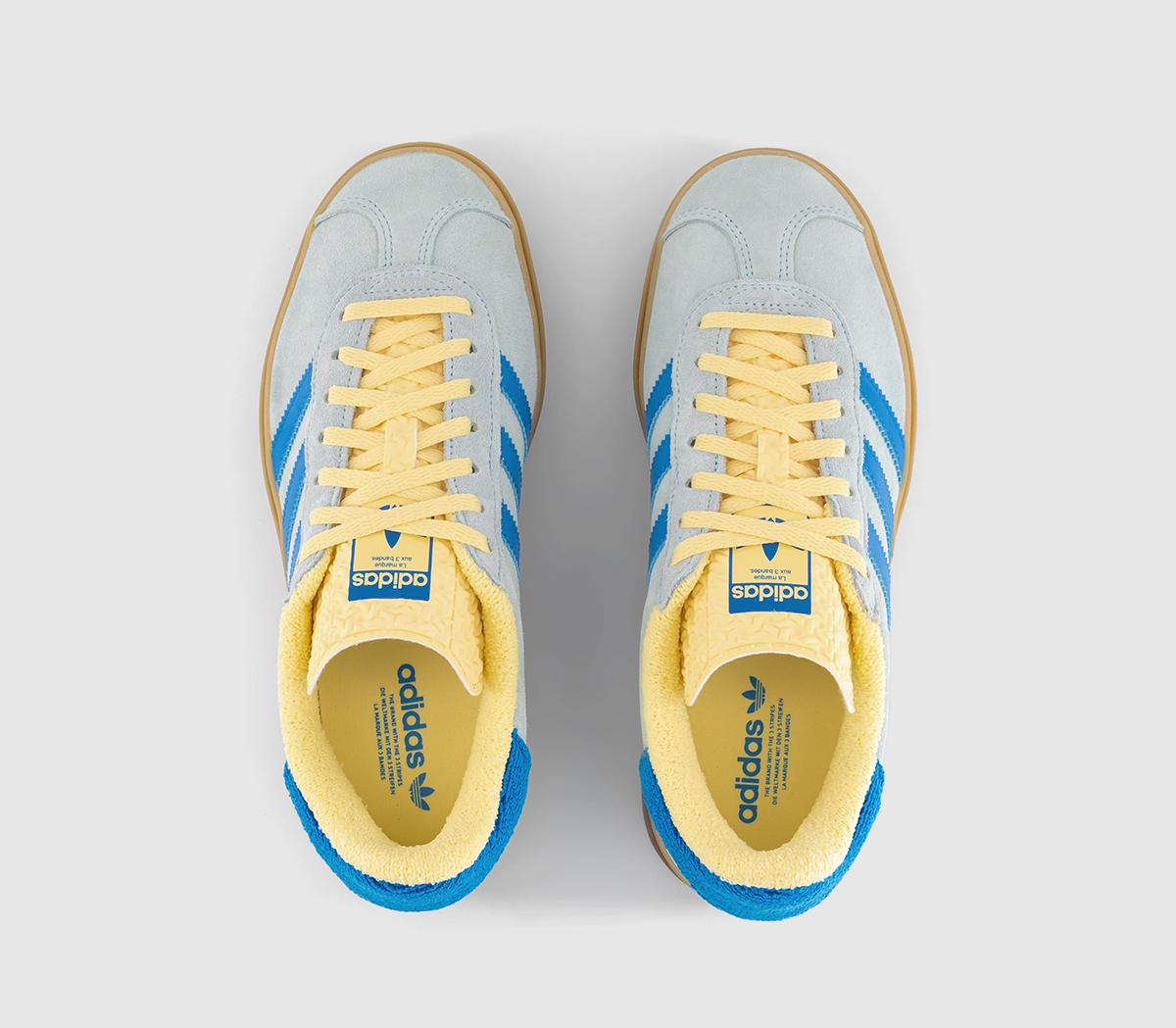 adidas Gazelle Bold W Trainers Almost Blue Bright Blue Almost Yellow ...